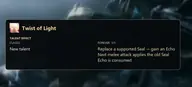 Descripción emergente del talento Giro de la Luz del árbol Reprensión del paladín de WoW Forever, con un Seal Echo aplicado por el siguiente ataque cuerpo a cuerpo