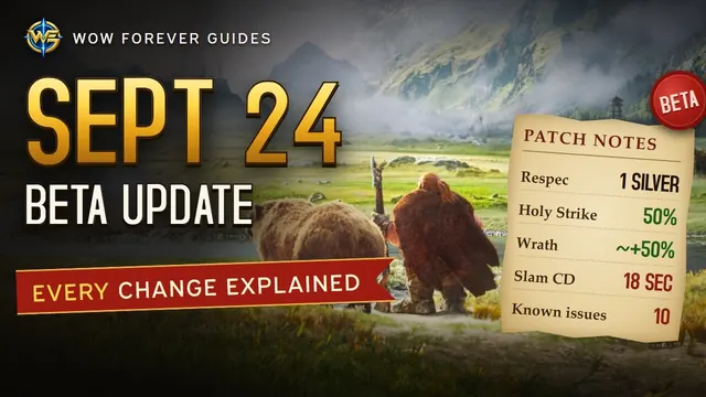 Video-Vorschaubild: WoW Forever Beta Update, 24. September 2026: Every Change Explained