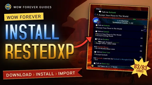 Video-Vorschaubild: How to Install RestedXP on WoW Forever (Download, Install & Import)